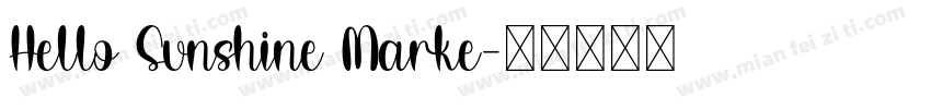 Hello Sunshine Marke字体转换